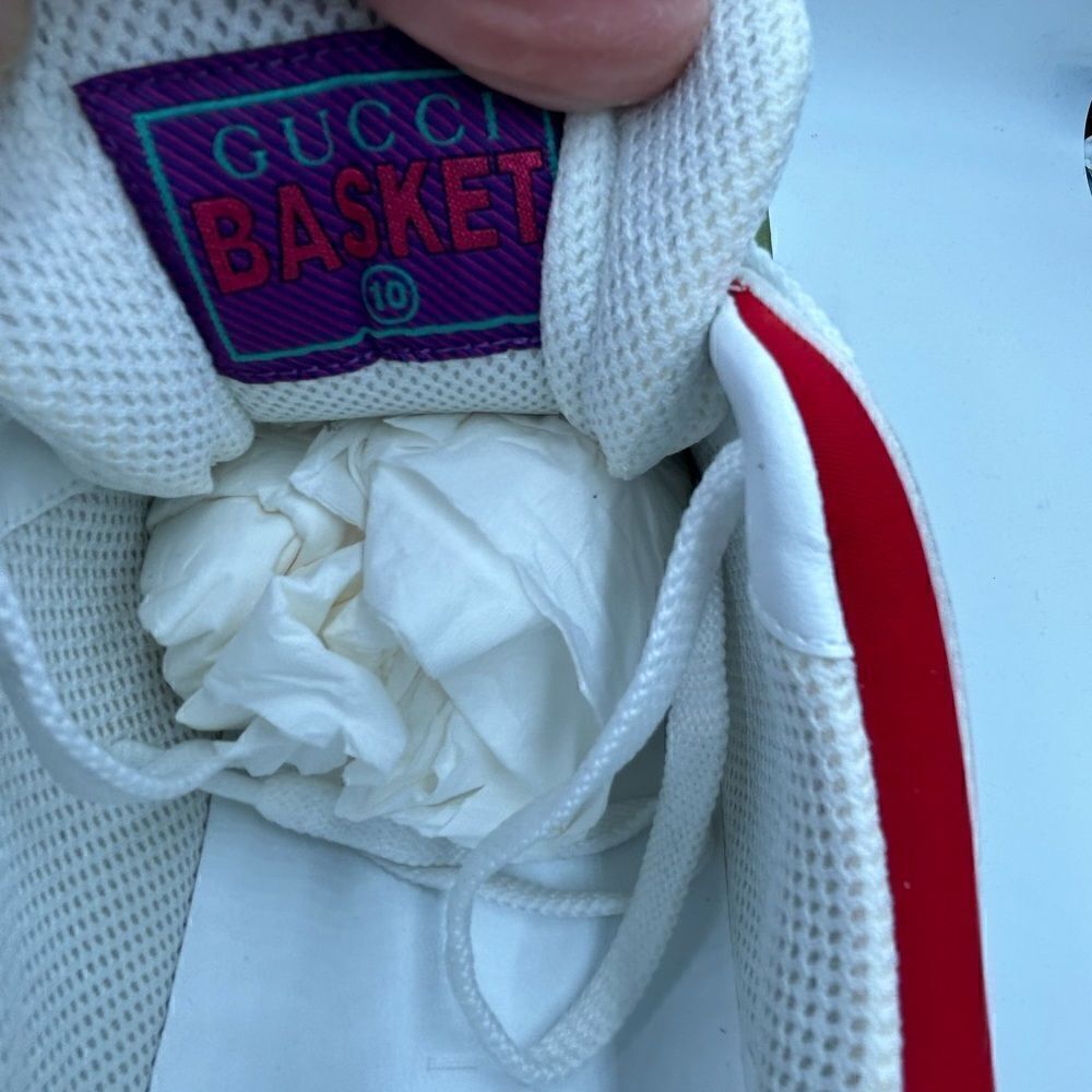 Men’s Gucci leather basket sneakers size 10 made in Italy - Picture 9 of 11